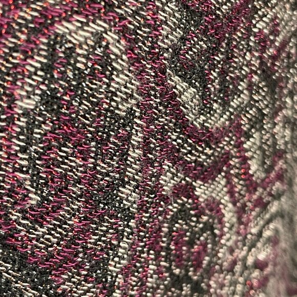 Womens Blanket Kimono Shawl Wrap Fringe Top NWT One Size Shimmer Tapestry Duster - Picture 7 of 13